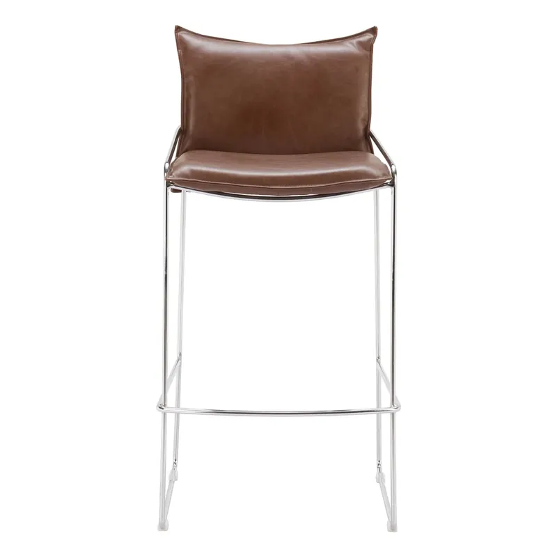 Zuo Modern Pola Collection Barstool Brown