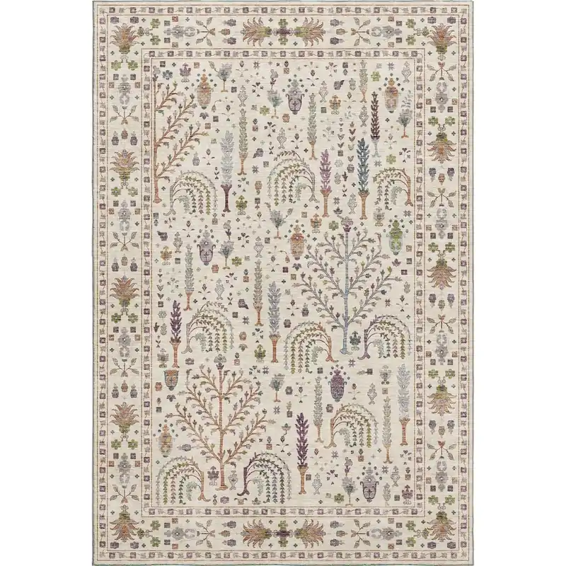 Dalyn Hatay Washable Rug in Ivory - 8 x 10