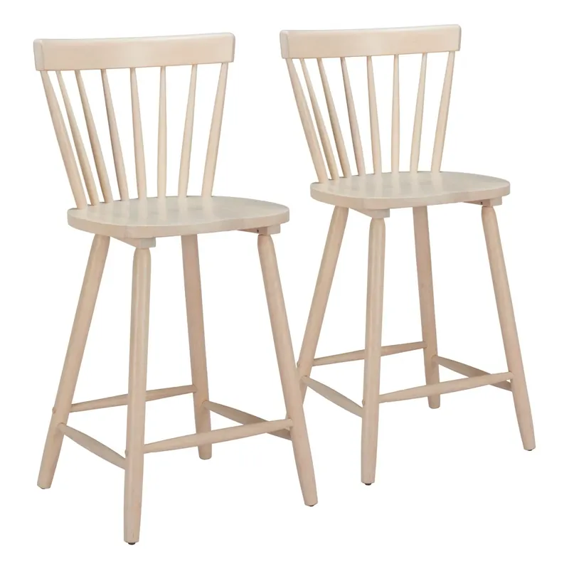 Zuo Modern Tyce Collection Counter Stools Natural - Set of 2