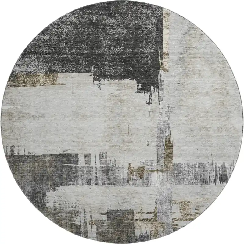 Dalyn Trevi Washable Round Rug in Gray 8-Foot