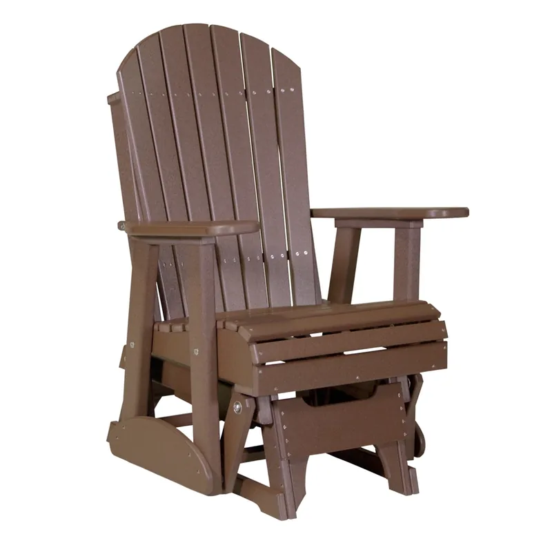 Amish Outdoors Deluxe Chestnut Adirondack Glider Chair