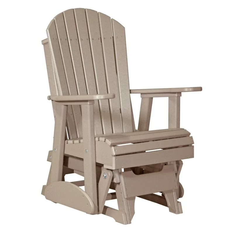Amish Outdoors Deluxe Weatherwood Adirondack Glider Chair