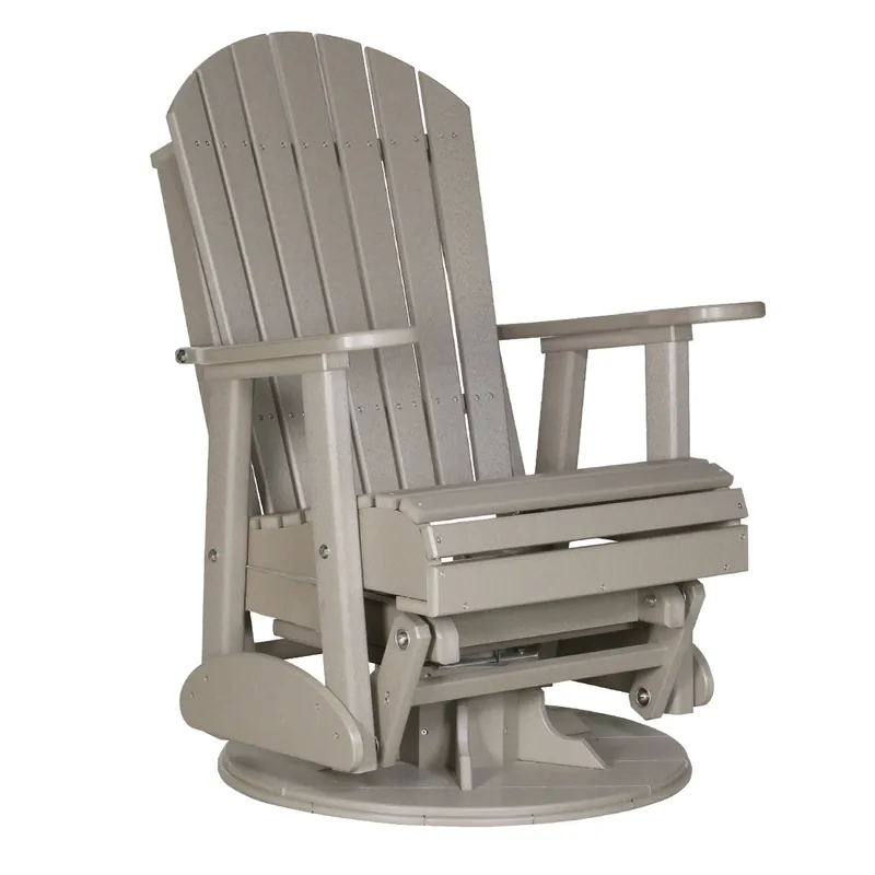 Amish Outdoors Weatherwood Adirondack Swivel Glider Chair