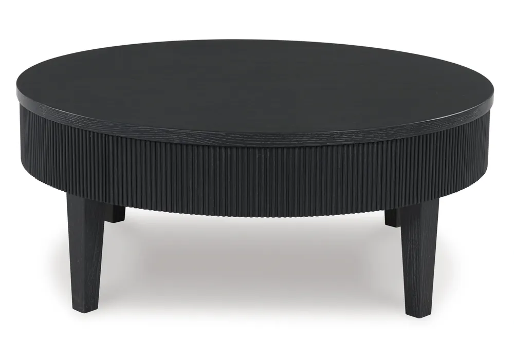 Ashley Marstream Round Black Coffee Table