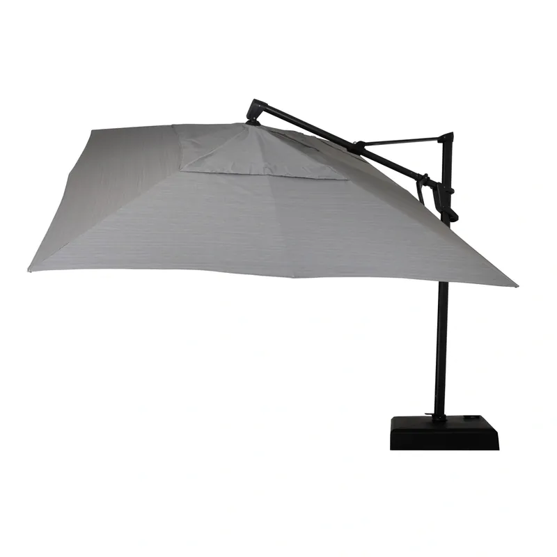 Treasure Garden Starlux AKZ Plus 10 X 13 Latitude Gray Rectangular Cantilever Umbrella