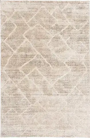 Central Oriental Alette Rug in Tan/Ivory - 5 x 7.6