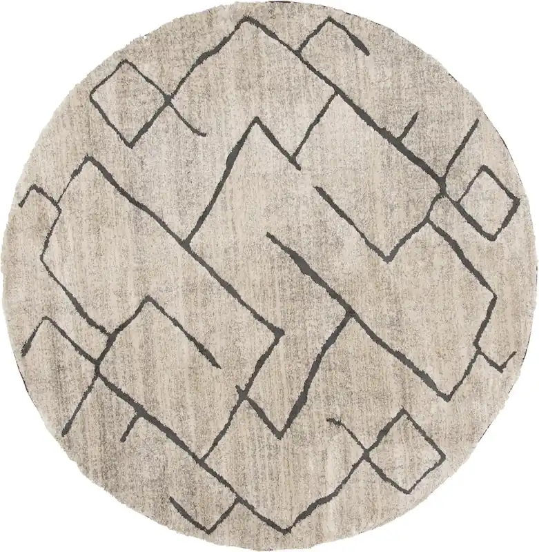 Central Oriental Alette Rug in Tan/Gray 7.10-Foot