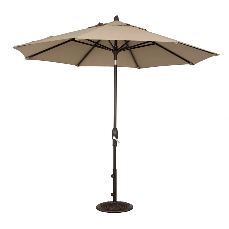 Treasure Garden 9-Foot Sand Brown Auto-Tilt Octagonal Umbrella