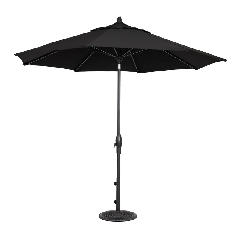 Treasure Garden 9-Foot Black Auto-Tilt Octagonal Umbrella