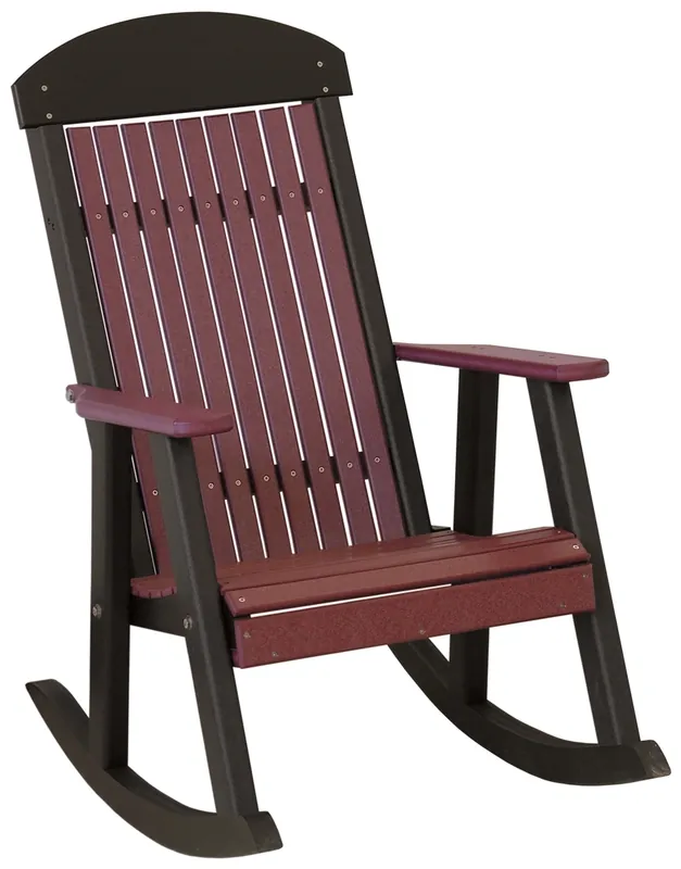 Amish Outdoors Cherry/Black Porch Rocker
