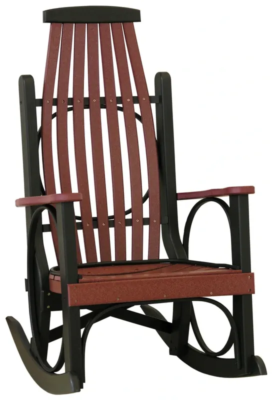 Amish Outdoors Cherry/Black Grandpa Rocker