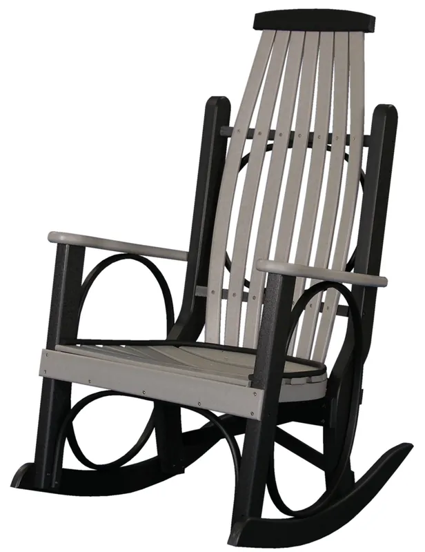 Amish Outdoors Gray/Black Grandpa Rocker