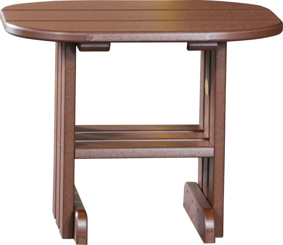 Amish Outdoors Deluxe Chestnut Oval End Table