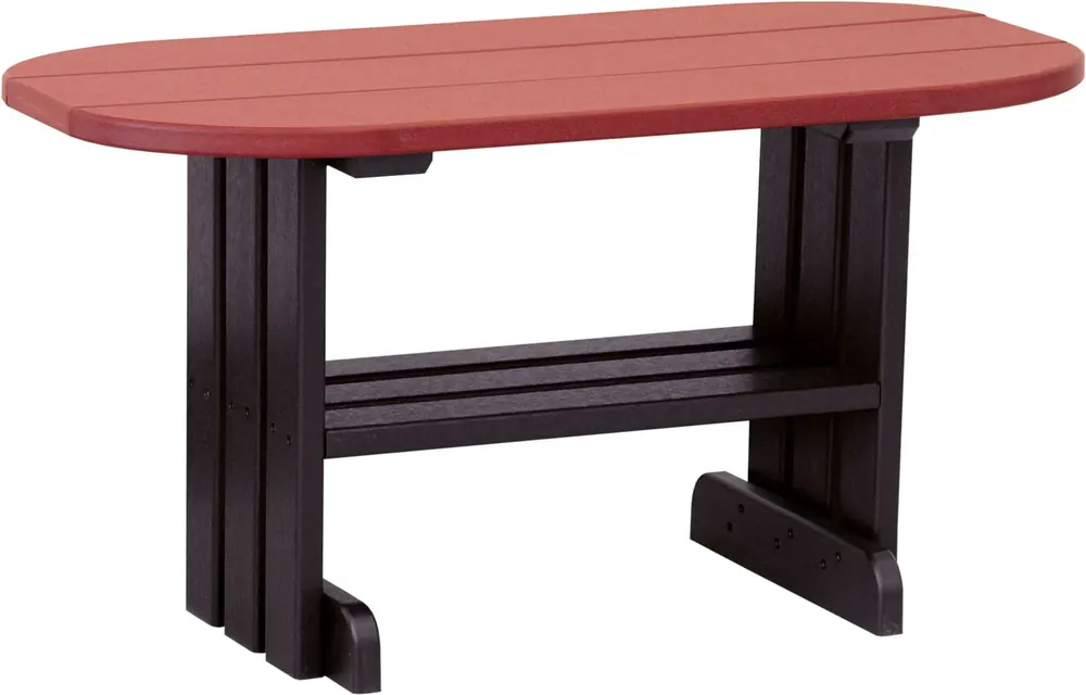 Amish Outdoors Deluxe Cherry/Black Adirondack Coffee Table