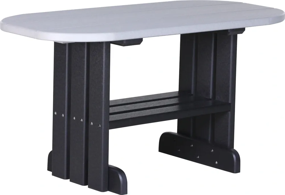 Amish Outdoors Deluxe Gray/Black Adirondack Coffee Table