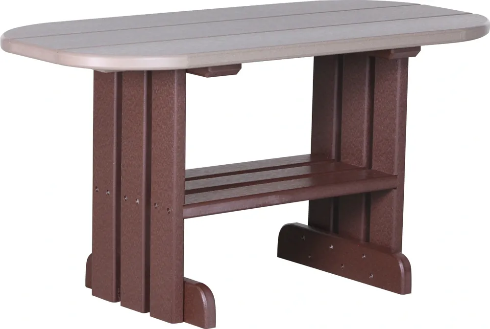 Amish Outdoors Deluxe Weatherwood/Chestnut Adirondack Coffee Table