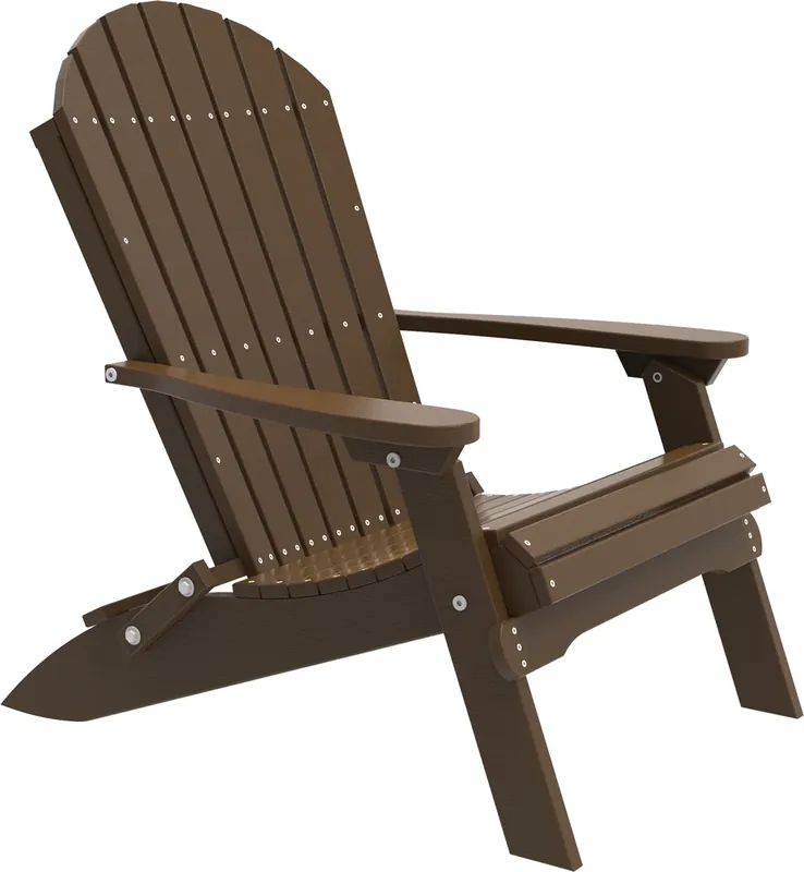 Amish Outdoors Chestnut Folding Adirondack Chair