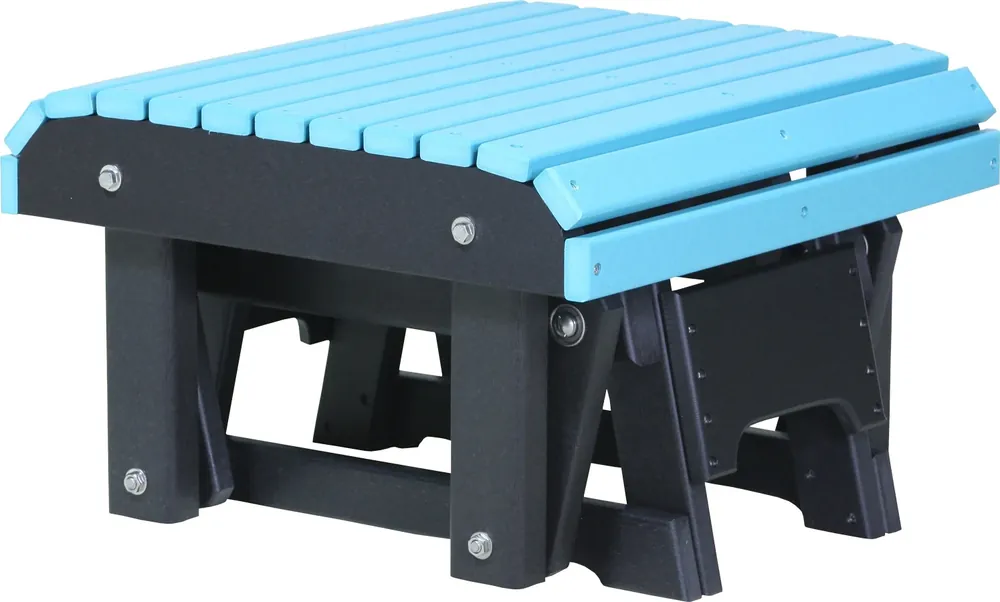 Amish Outdoors Classic Aruba/Black Adirondack Chair Gliding Footrest