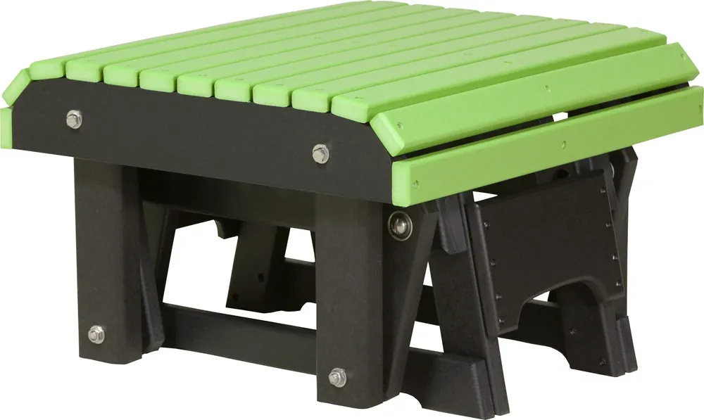 Amish Outdoors Classic Lime/Black Adirondack Chair Gliding Footrest
