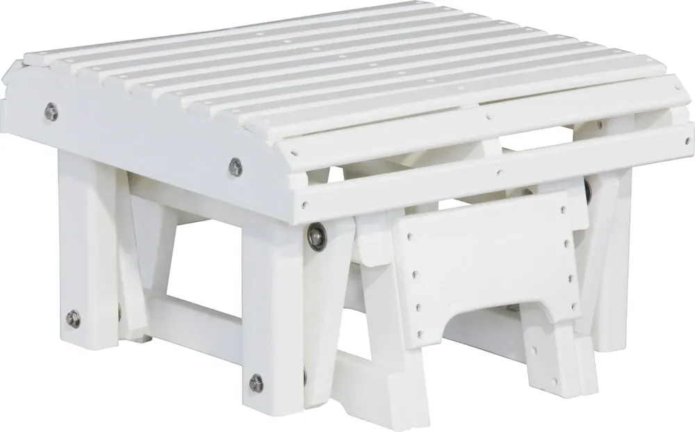 Amish Outdoors Classic White Adirondack Chair Gliding Footrest