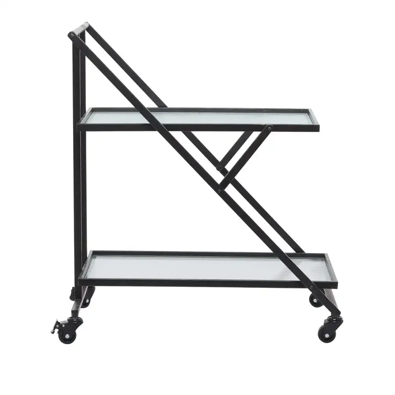 Deco Marché High-Tier Glass Bar Cart