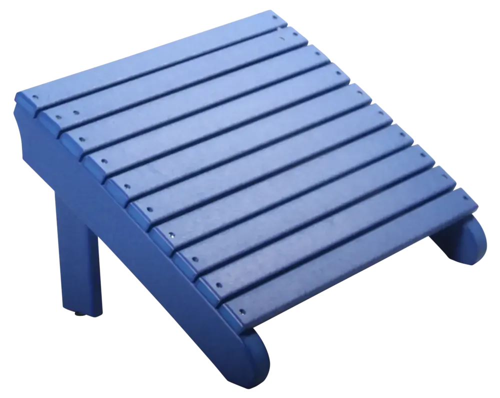 Amish Outdoors Deluxe Blue Adirondack Chair Footrest