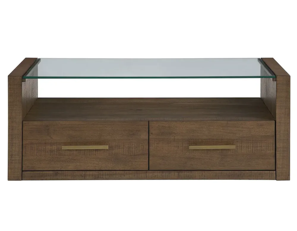 Steve Silver Garland Glass Top Coffee Table