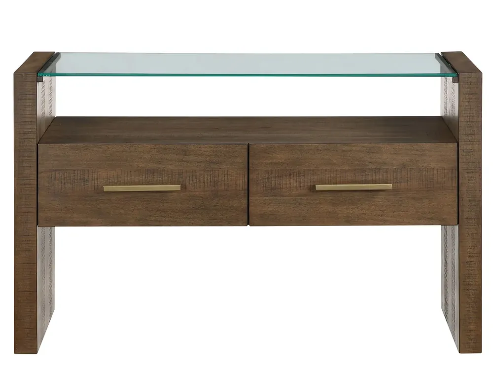 Steve Silver Garland Glass Top Sofa Table