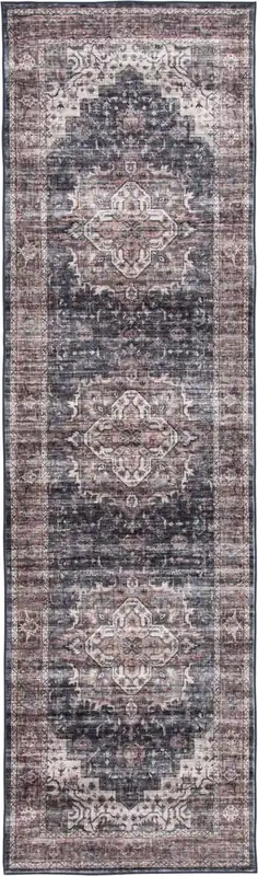 Central Oriental Velveteen Rug in Chantal Red - 2.3 x 6