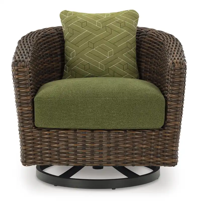 Ashley Horizon Hall Green Outdoor Swivel Chair