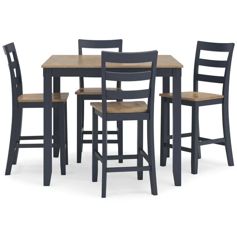Ashley Gesthaven Natural/Blue 5-Piece Counter Set