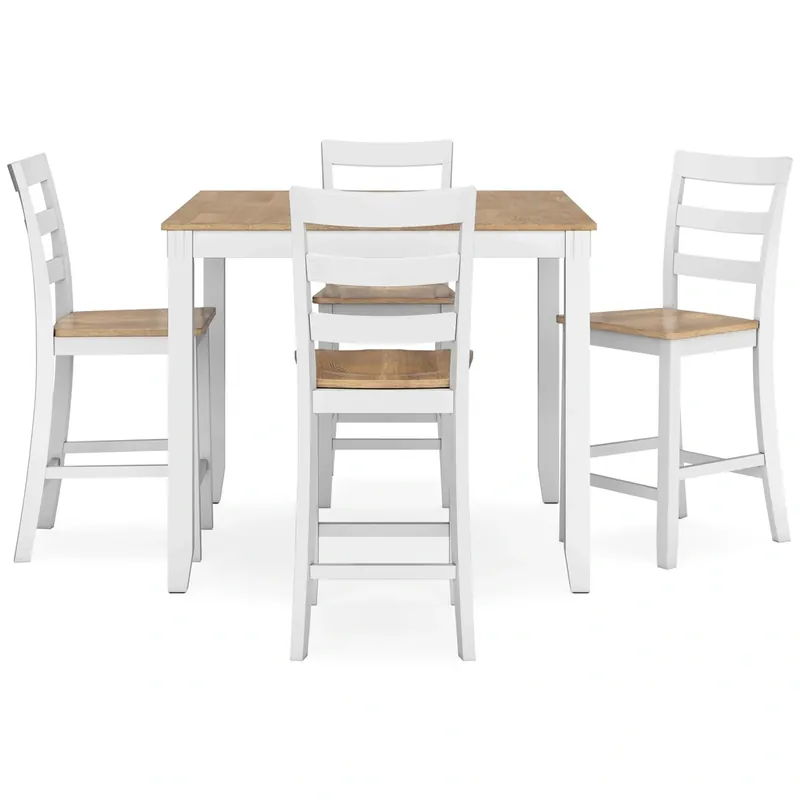 Ashley Gesthaven Natural/White 5-Piece Counter Set