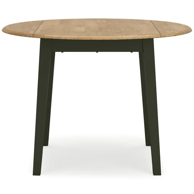 Ashley Gesthaven Natural/Green Drop-Leaf Round Table