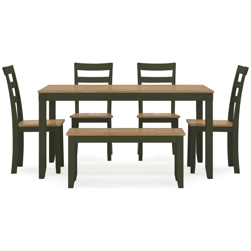 Ashley Gesthaven Natural/Green 6-Piece Dining Set