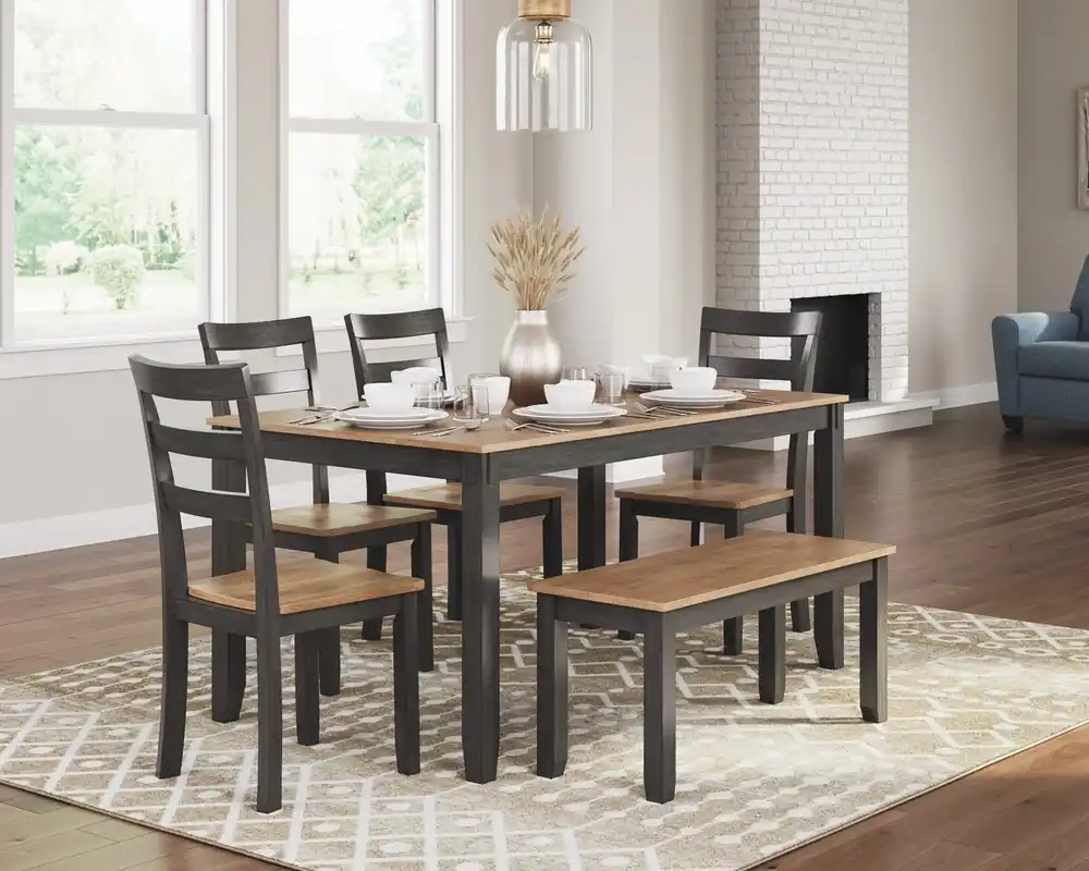 Ashley Gesthaven Natural/Brown 6-Piece Dining Set