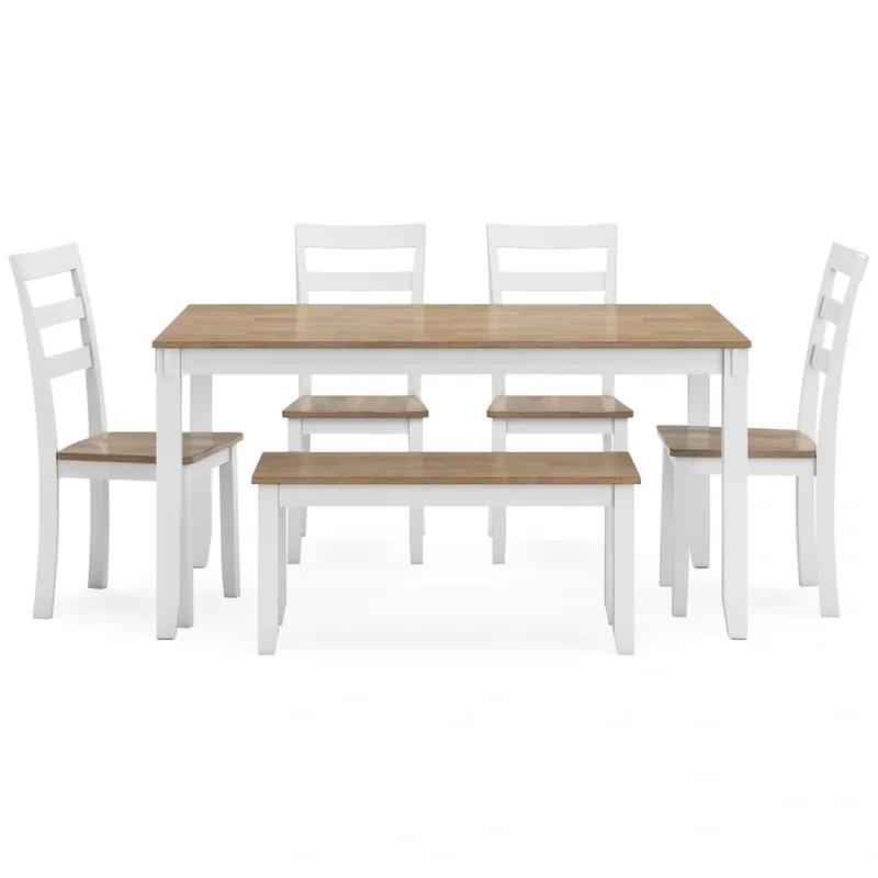 Ashley Gesthaven Natural/White 6-Piece Dining Set