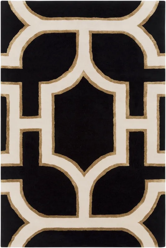 Surya Carpets Intermezzo Rug in Black - 8 x 10