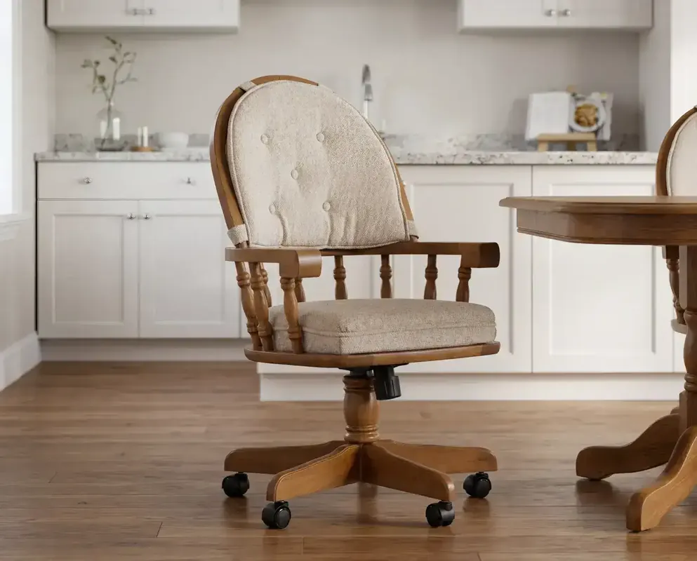 Intercon Classic Oak Swivel Tilt Caster Chair