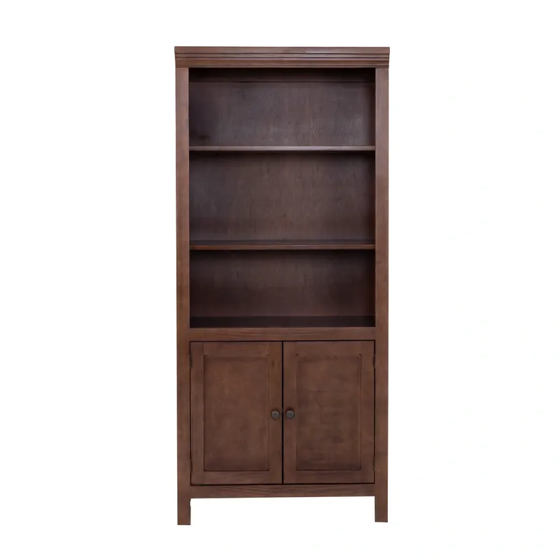 Fenix Furniture DZ 72-Inch Cherry Bookcase with Doors