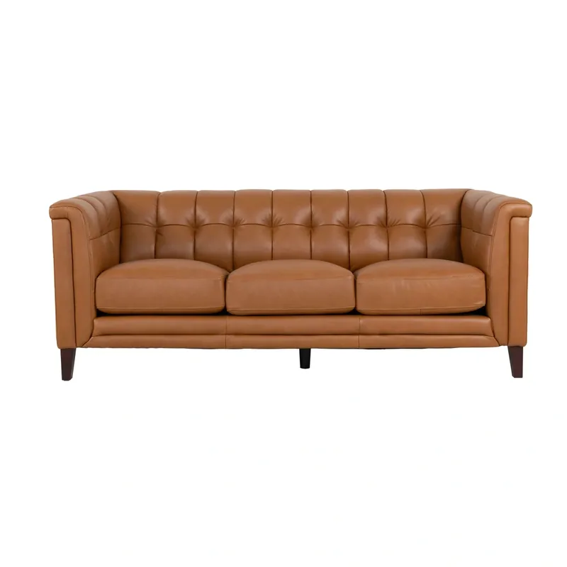 Hydeline Arvo Caramel Leather Sofa
