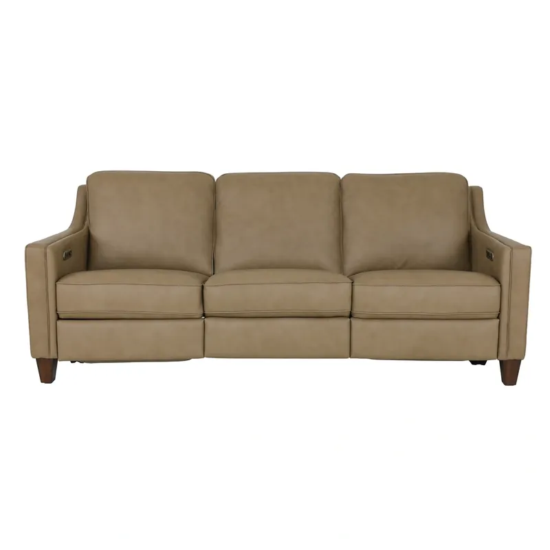 Flexsteel Finley Tan Leather Power Reclining Sofa