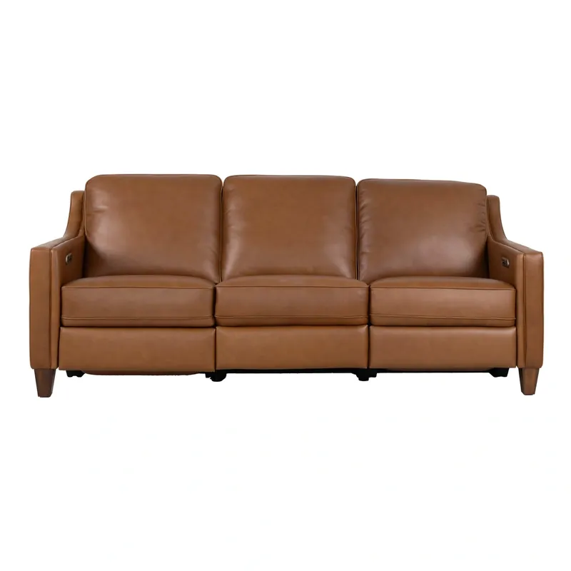 Flexsteel Finley Brown Leather Power Reclining Sofa