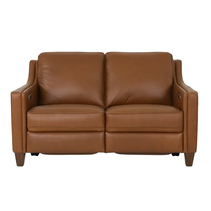 Flexsteel Finley Brown Leather Power Reclining Loveseat
