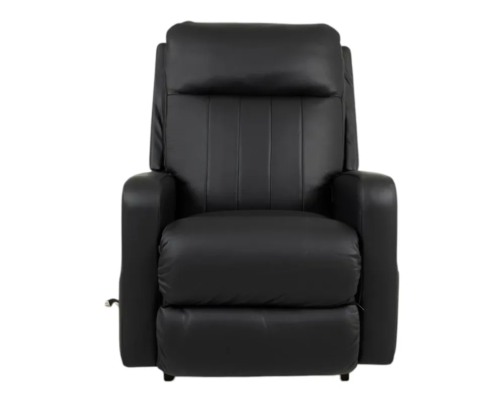 La-Z-Boy Finley Leather Rocker Recliner in Onyx