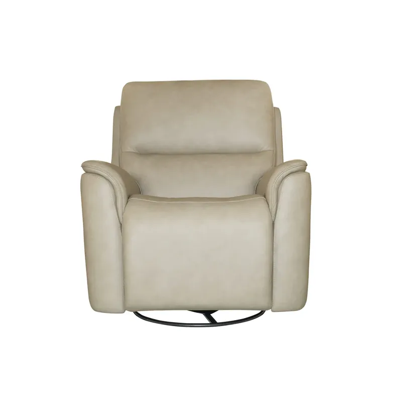 Flexsteel Flexsteel Henry Beige Leather Power Swivel Glider Recliner
