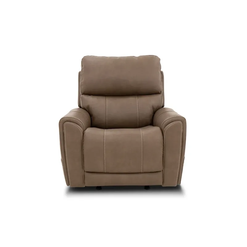 Flexsteel Carter Cappuccino Power Rocker Recliner with Heat/Massage