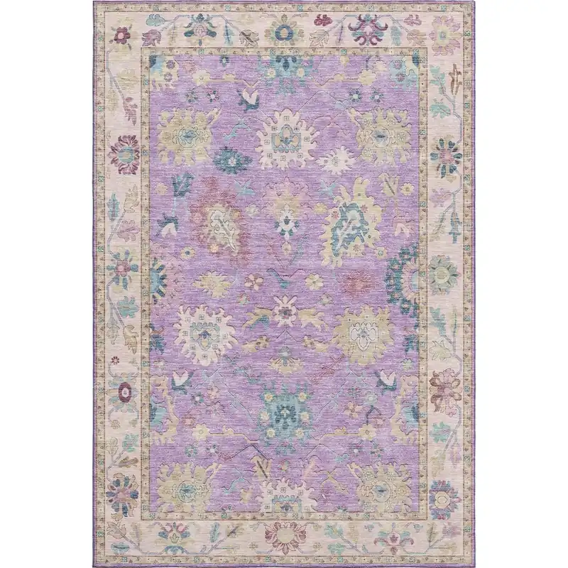 Dalyn Hatay Washable Rug in Purple - 3 x 5