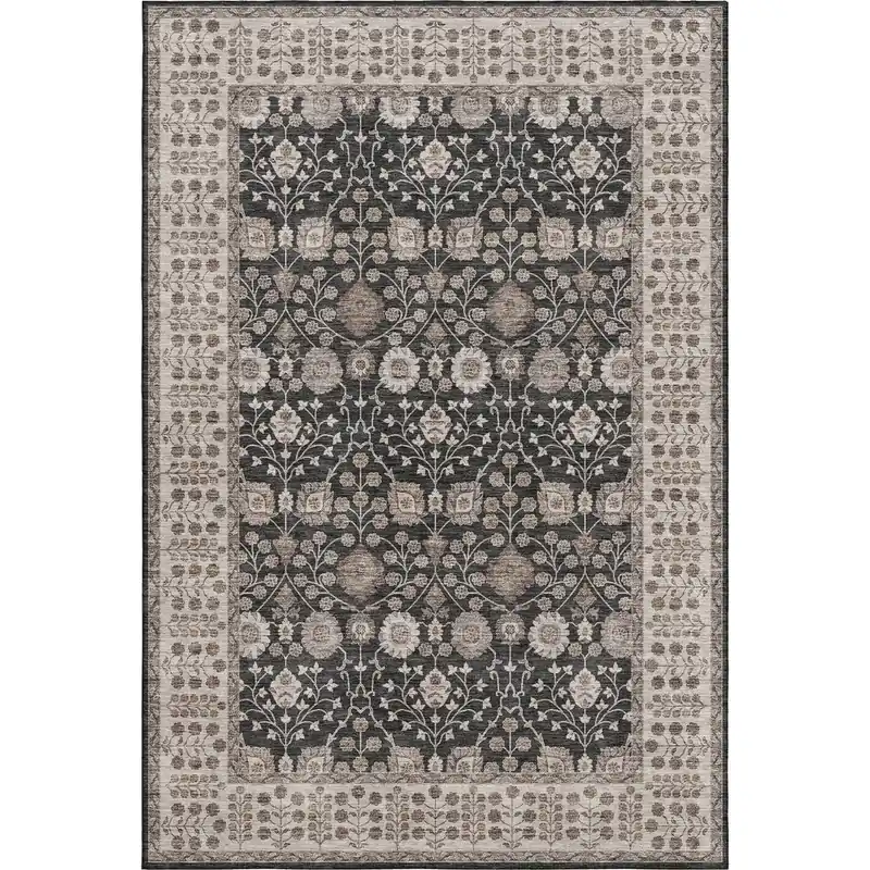 Dalyn Hatay Washable Rug in Black - 8 x 10