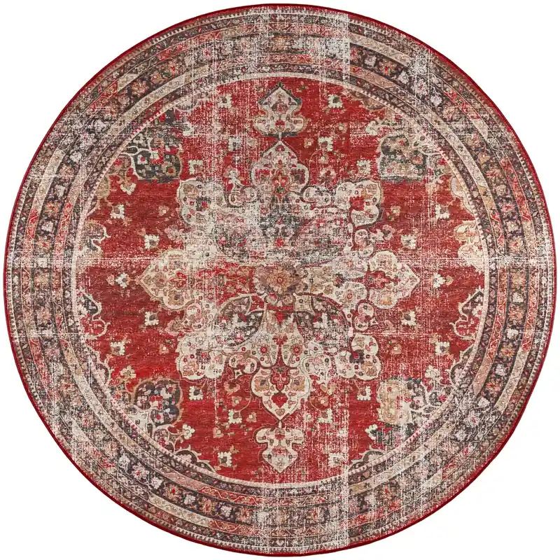 Dalyn Jericho Round Rug in Garnet 8-Foot