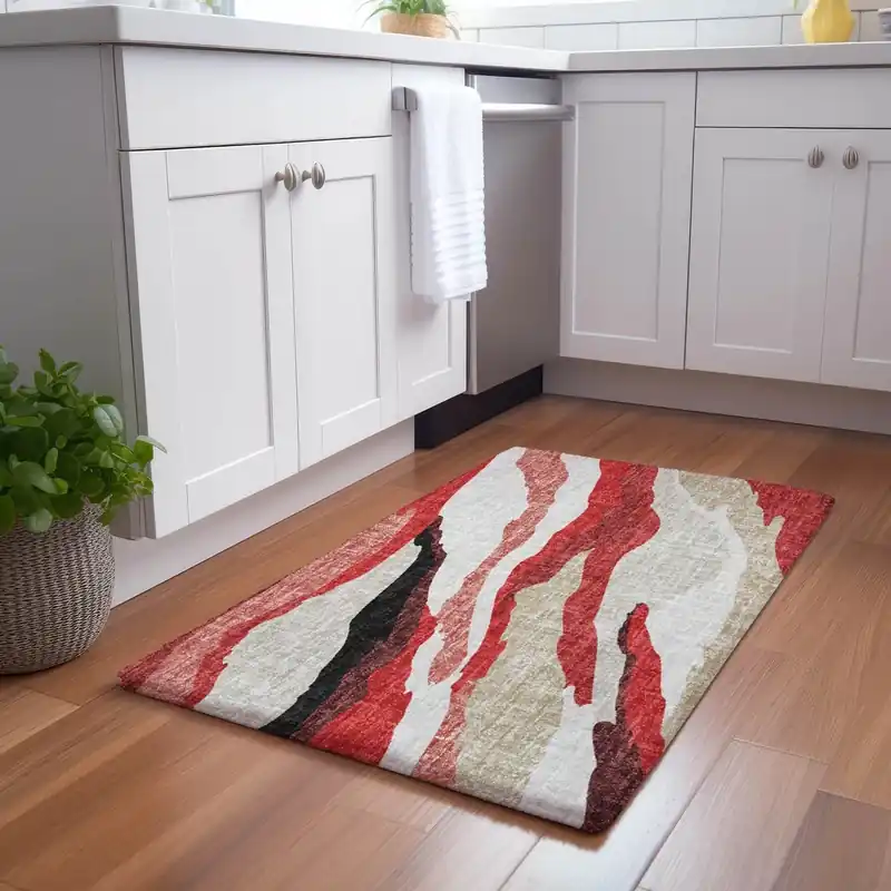 Dalyn Lorenzo Rug in Red - 2.3 x 7.6